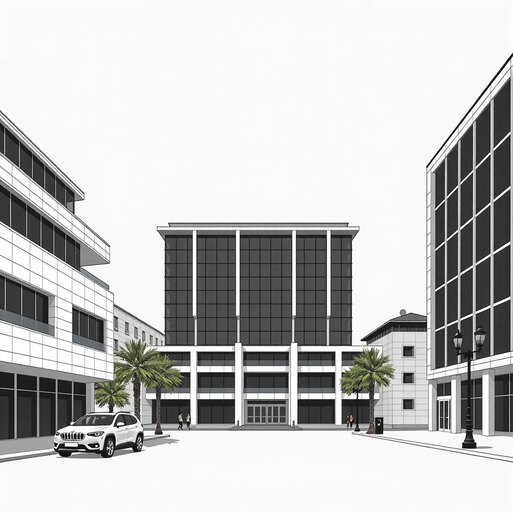 Bahrain business district and local commerce